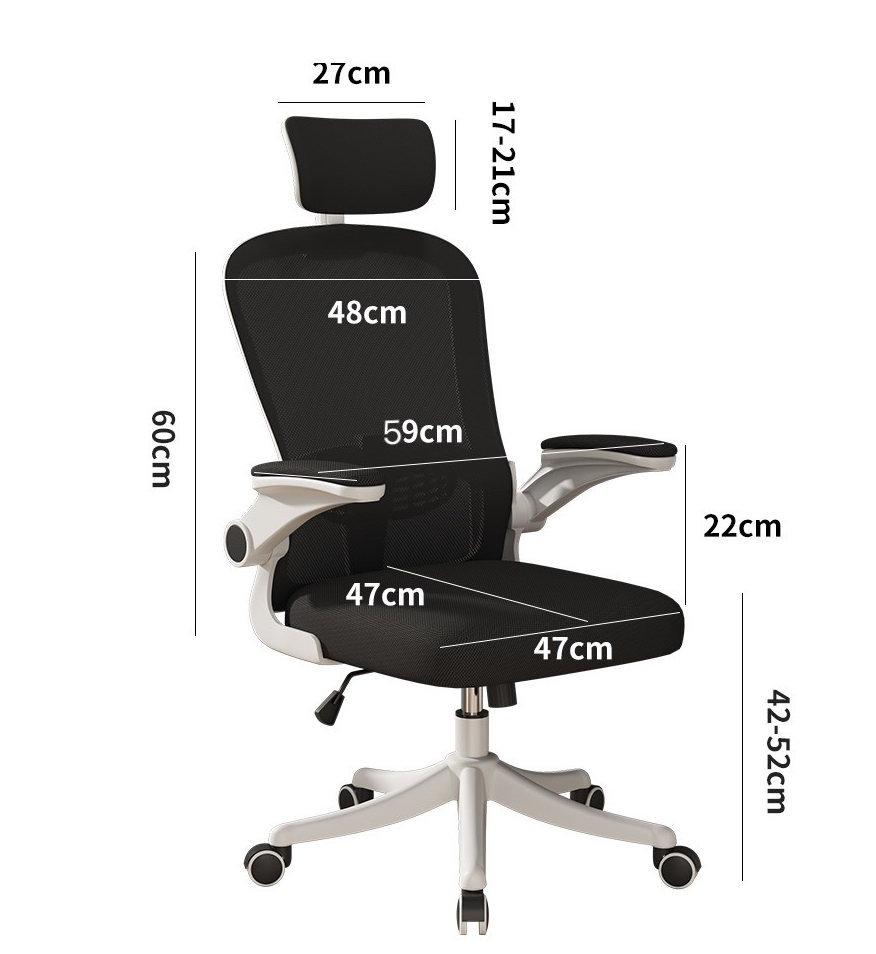 Ergonomic High-back Office Gaming Chair With Adjustable Armrests