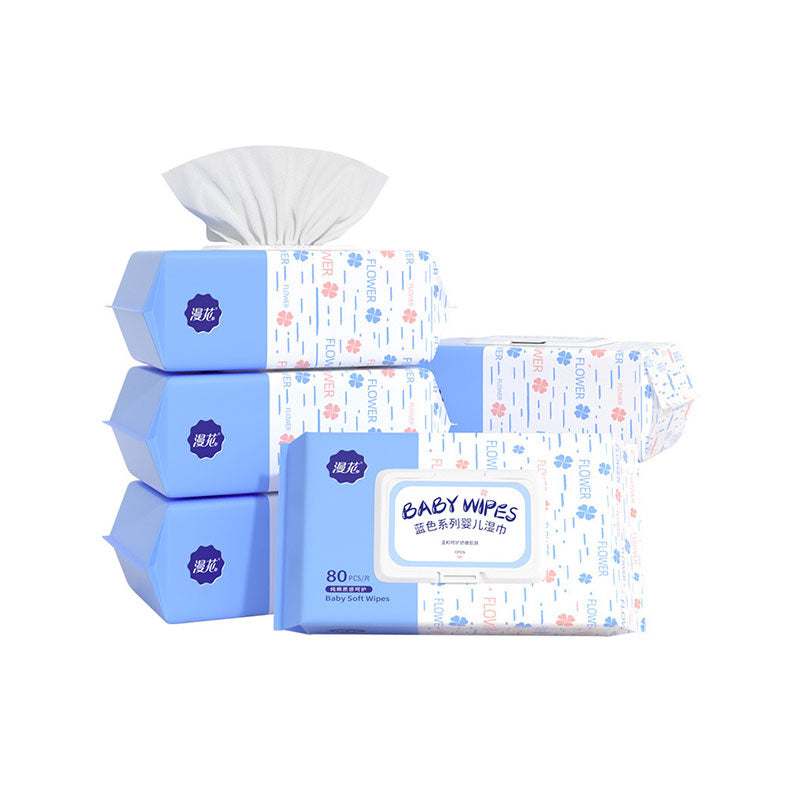 【5 Pkt/ Pack】ManHua Baby Wipes 80 Sheets