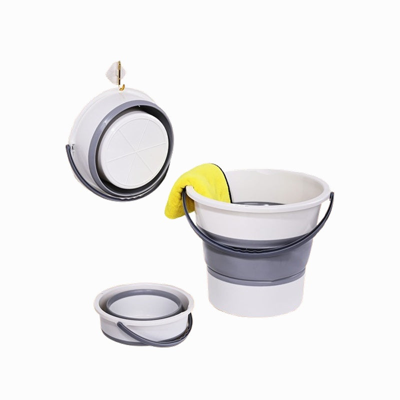 Portable Collapsible Bucket / PP+TPE Material / Foldable Storage / Hot and Cold Water Use / Home and Outdoor