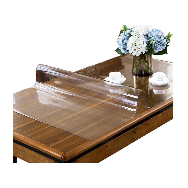 2mm/1.5mm Thickness Transparent Clear PVC Table Cloth Mat Soft Crystal Glass Waterproof Desk Cover
