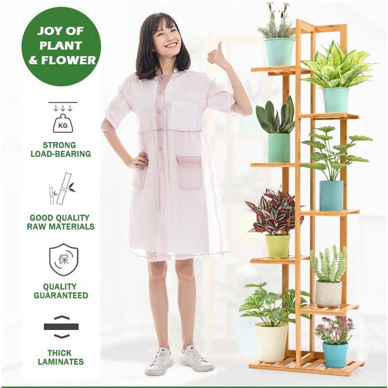 【Type B】Multi Layer Tier Bamboo Plant Rack