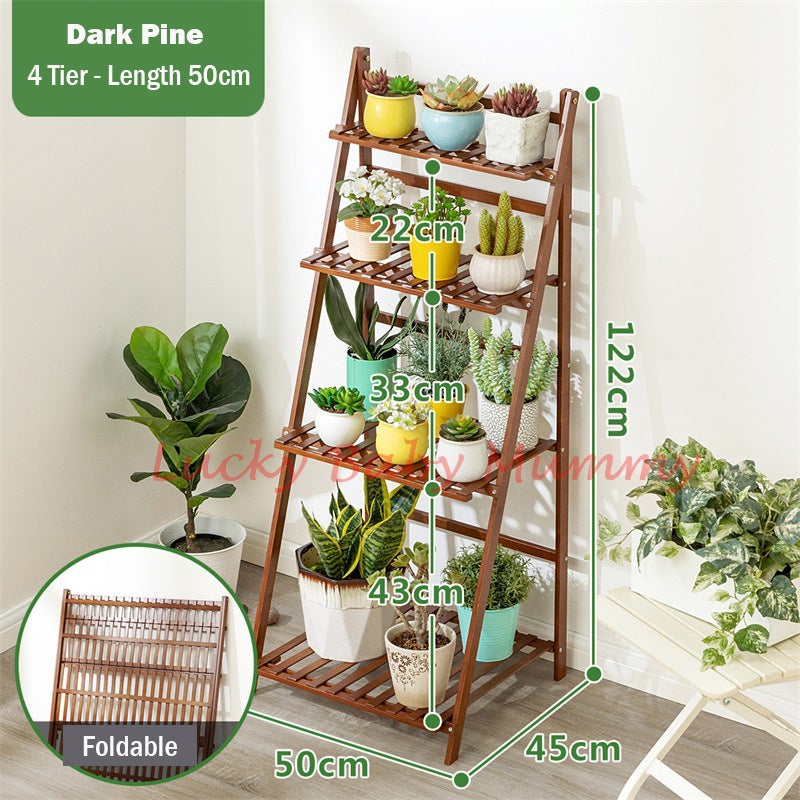 【Type B】Multi Layer Tier Bamboo Plant Rack