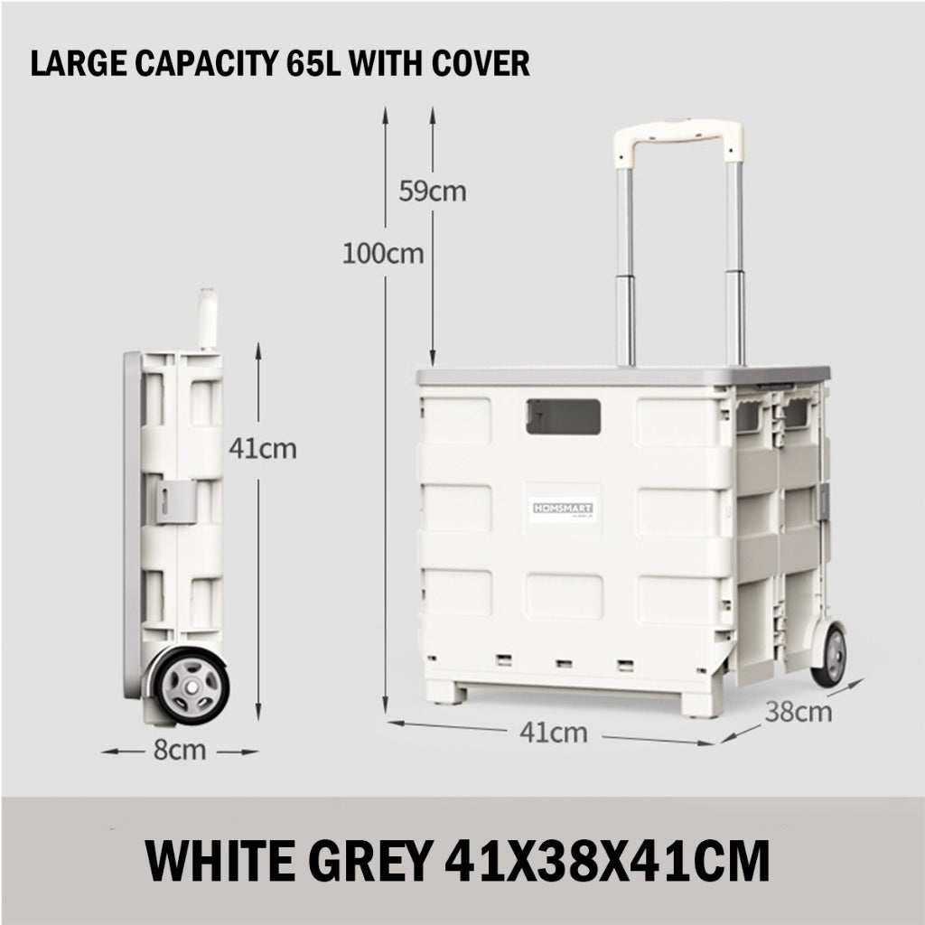 Shopping Cart - 2 Wheels(White)