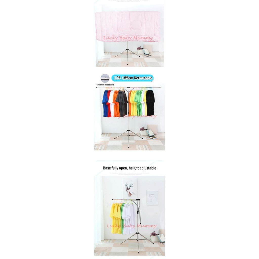 Retractable Stainless Steel Clothes Rack