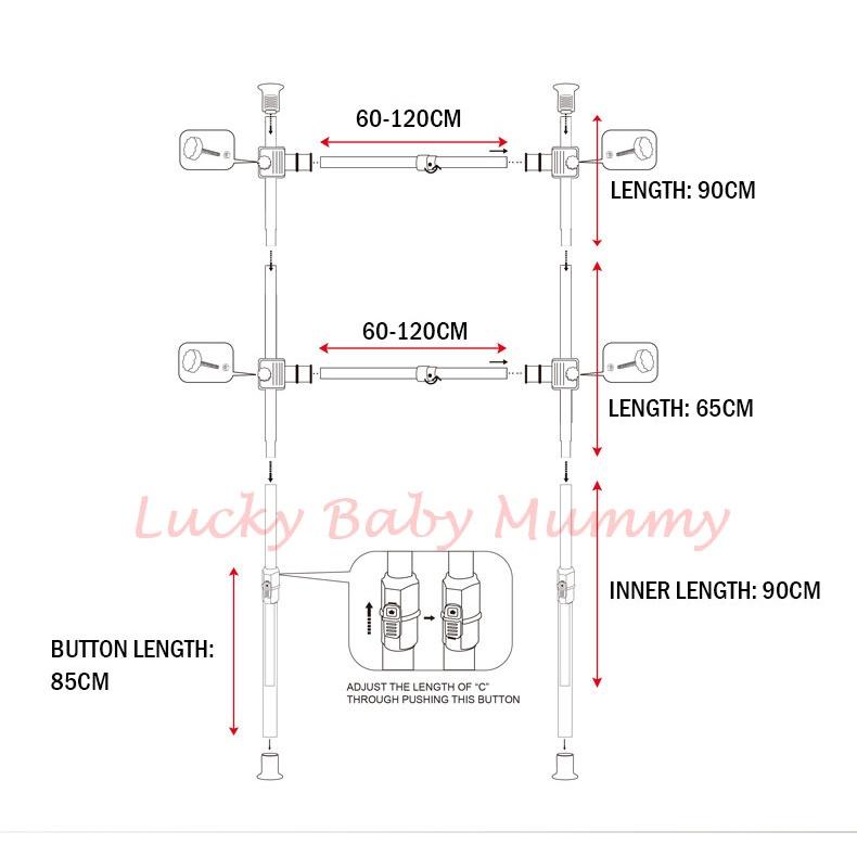 32mm Korean Standing Clothes Rack