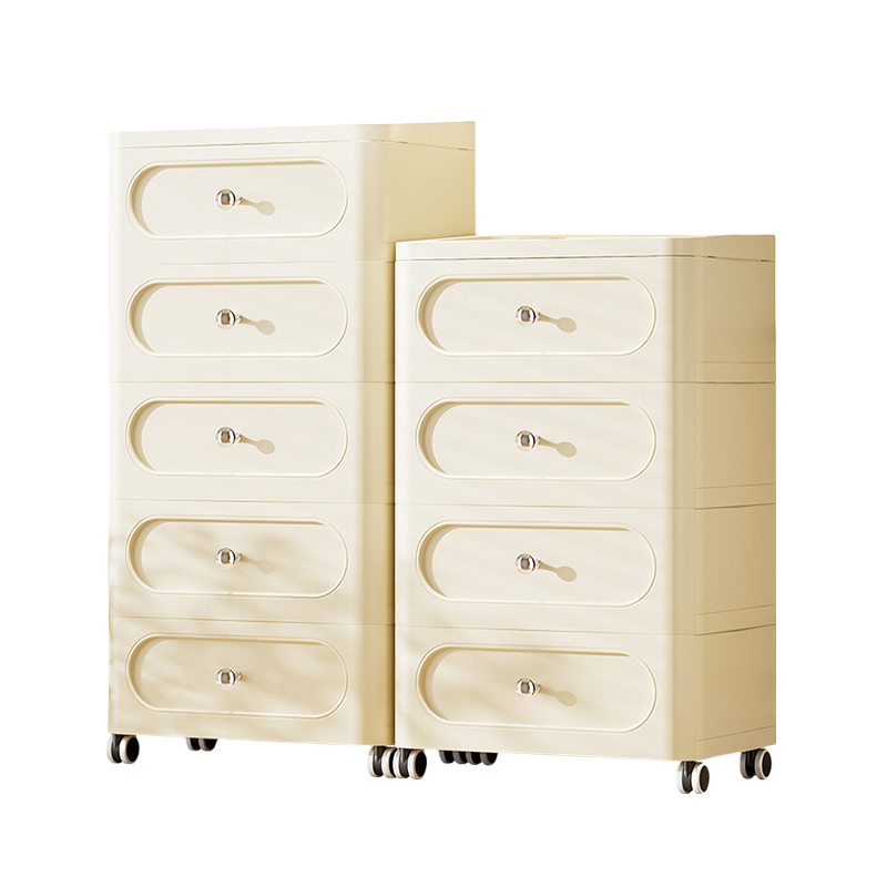 Light Luxury Drawer Cabinet with Wheels