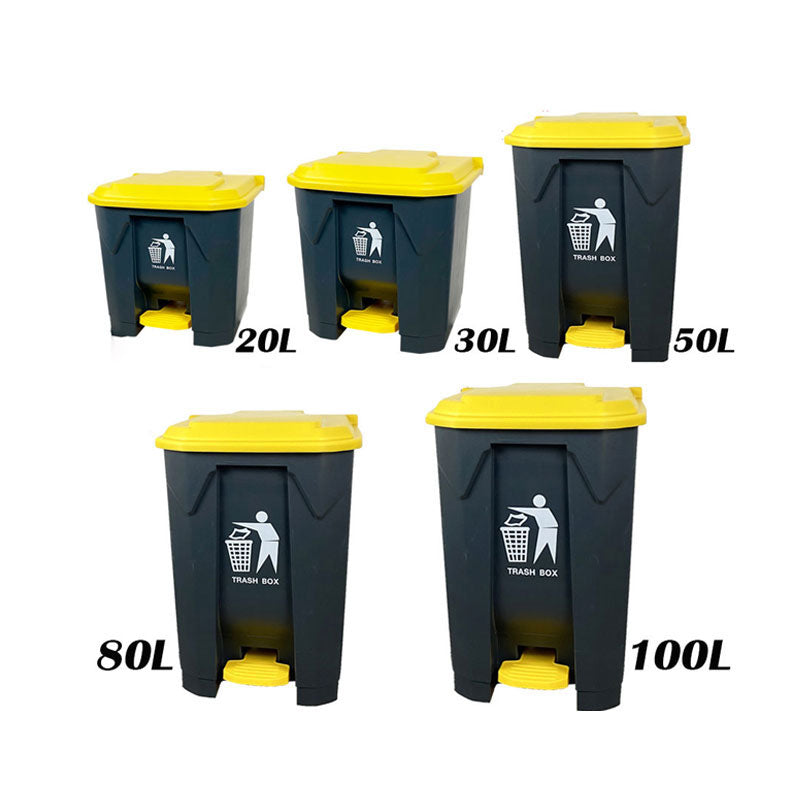 Plastic Rectangle Pedal Waste Trash Dustbin Recycle Bin