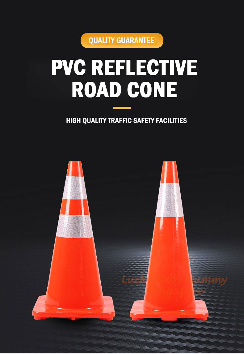 70cm PVC Traffic Cone/ Retractable 2.2 Meter Traffic Cone Bar