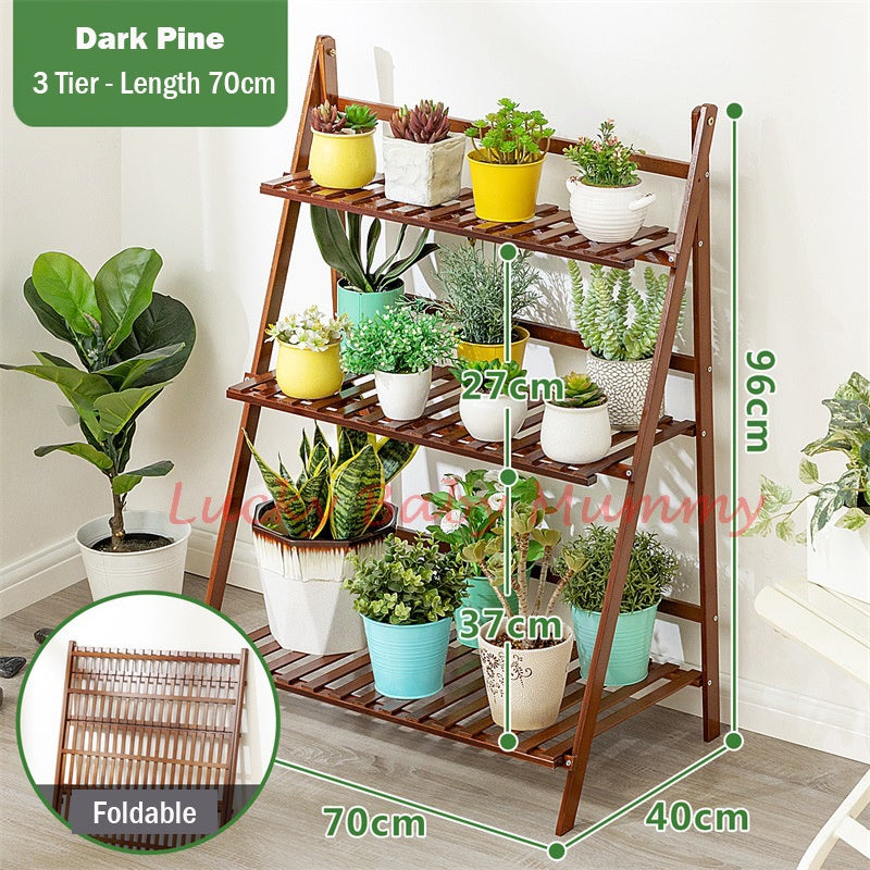 【Type B】Multi Layer Tier Bamboo Plant Rack