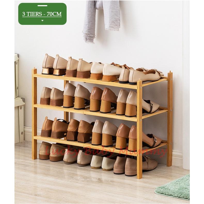 Stackable Bamboo Shoes Rack