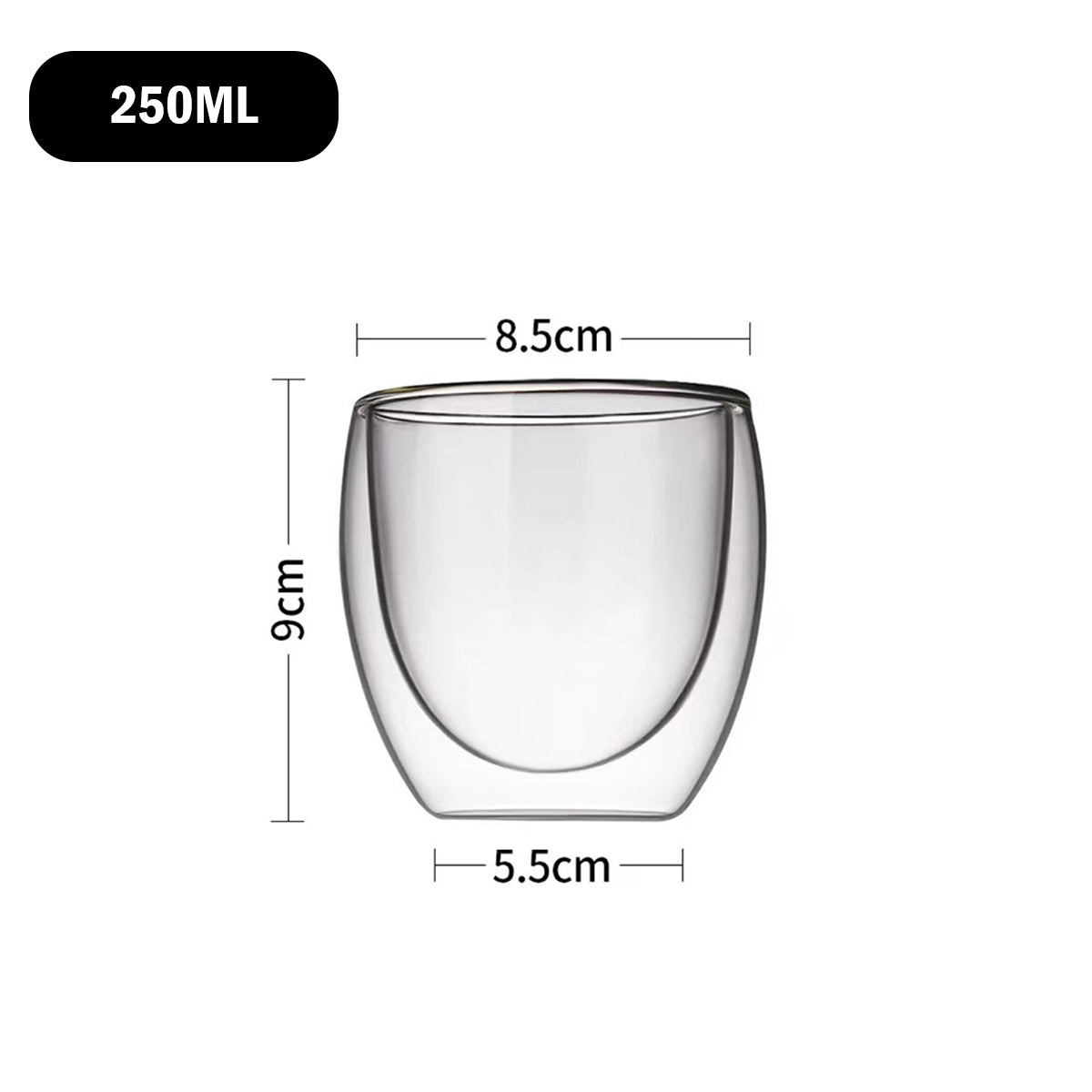 Double Wall Cup with Transparent Grass Water Jar