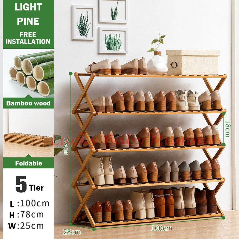 Minimalist Bamboo Shoe Rack Installation Free