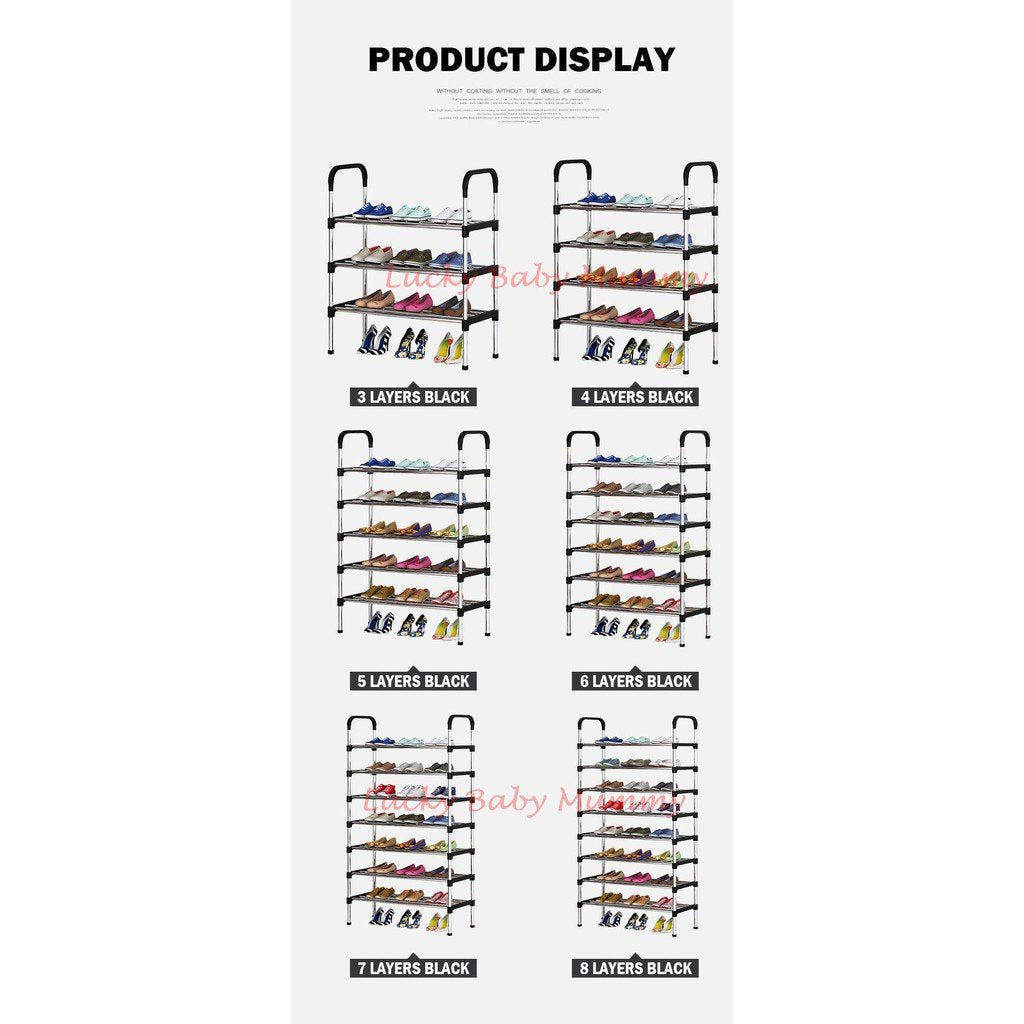 4 Tier / 5 Tier / 6 Tier TITAN Steel Shoe Rack