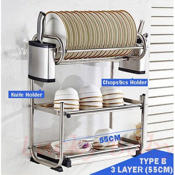 SUS 304 Stainless Steel Dish Rack Kitchen Rack