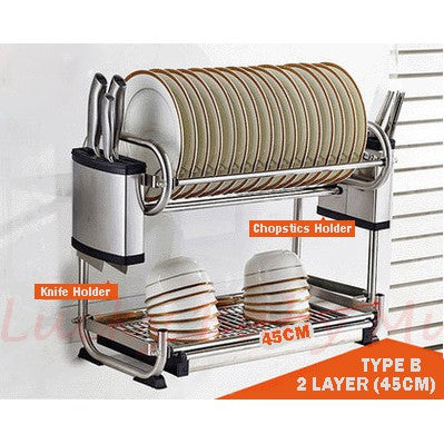 SUS 304 Stainless Steel Dish Rack Kitchen Rack