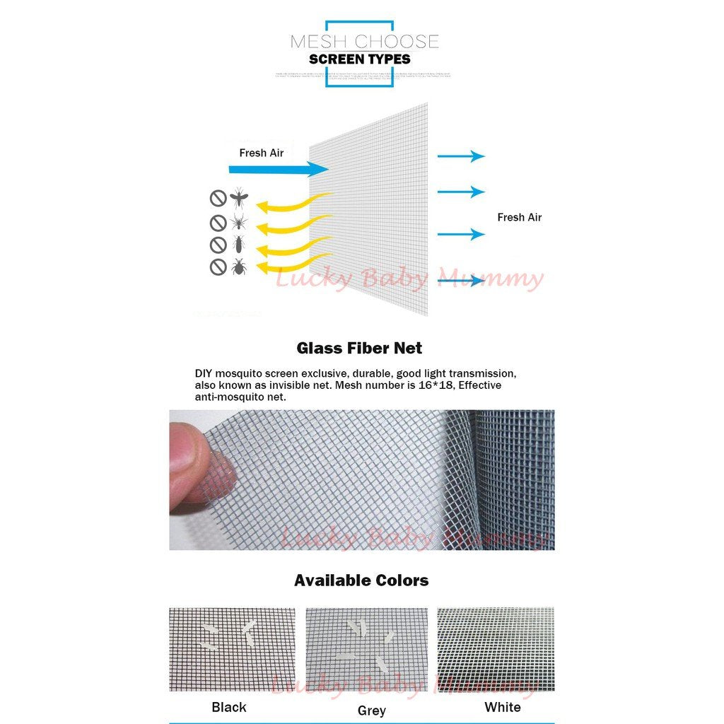 Fiberglass Mesh/Net for DIY Mosquito (18 x 16 thread per square inch)