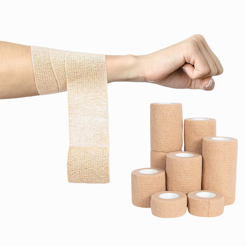12 rolls Self-Adhesive Elastic Bandage Wrap/Waterproof Breathable Injury Tape for outdoor sports
