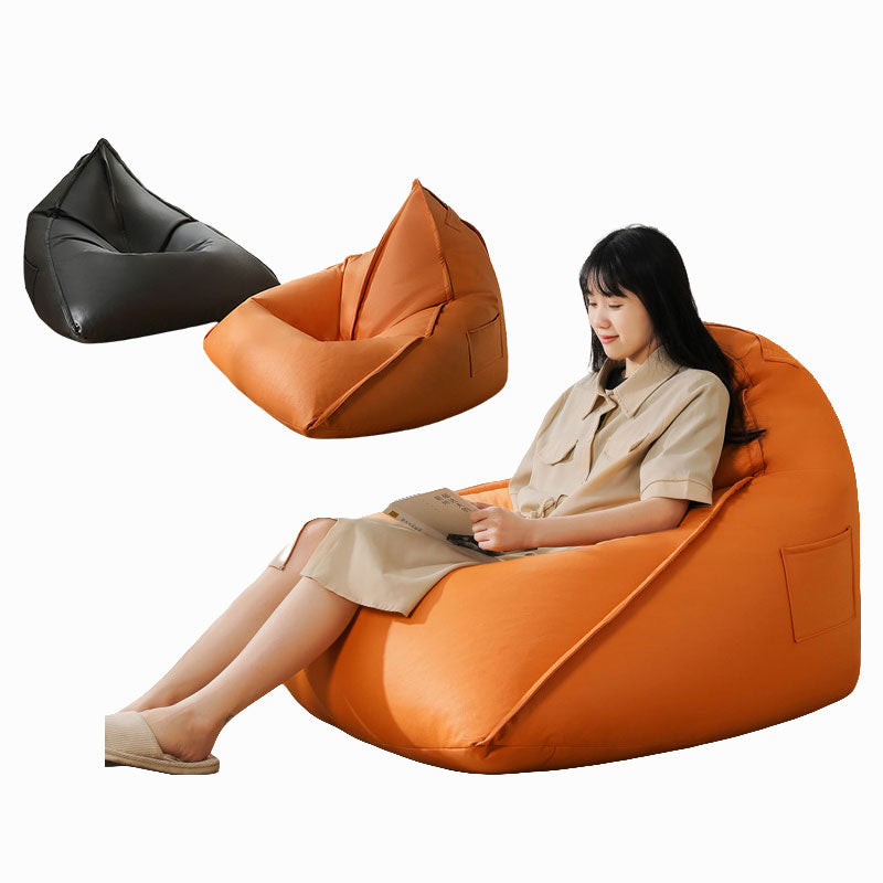 S10 Triangle Lazy Bean Bag Modern Sofa Chair –  Lounger Seat for Living Room & Bedroom Waterproof PU Leather