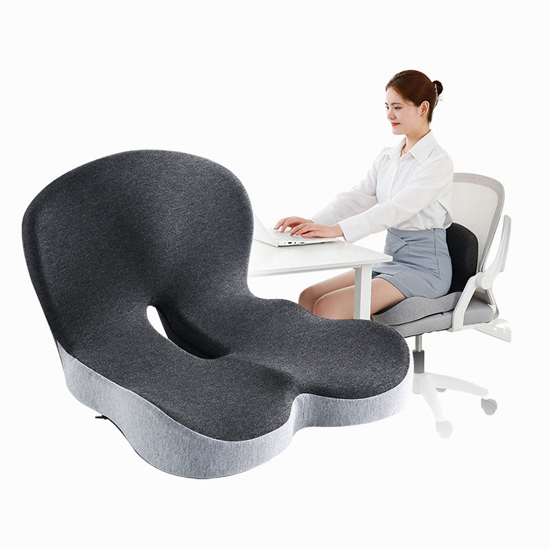 L-Shaped Memory Foam Cushion | All-Day Comfort  | Anti-Slip Seat & Back Support Pillow