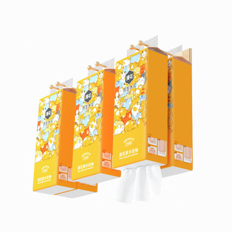【6 Packs/Box】ManHua Cat 4-Ply 1280 Sheets Drawing Tissue / Large Hanging Paper Towel