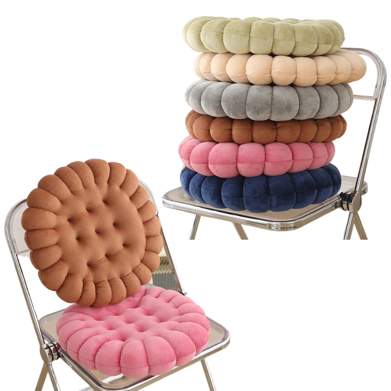Fluffy Cookies Style Round Cushion