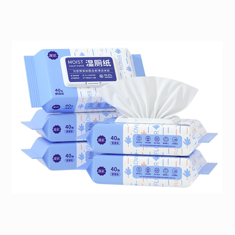 【5Packs/box】Manhua Moist Toilet Paper 40 Sheets