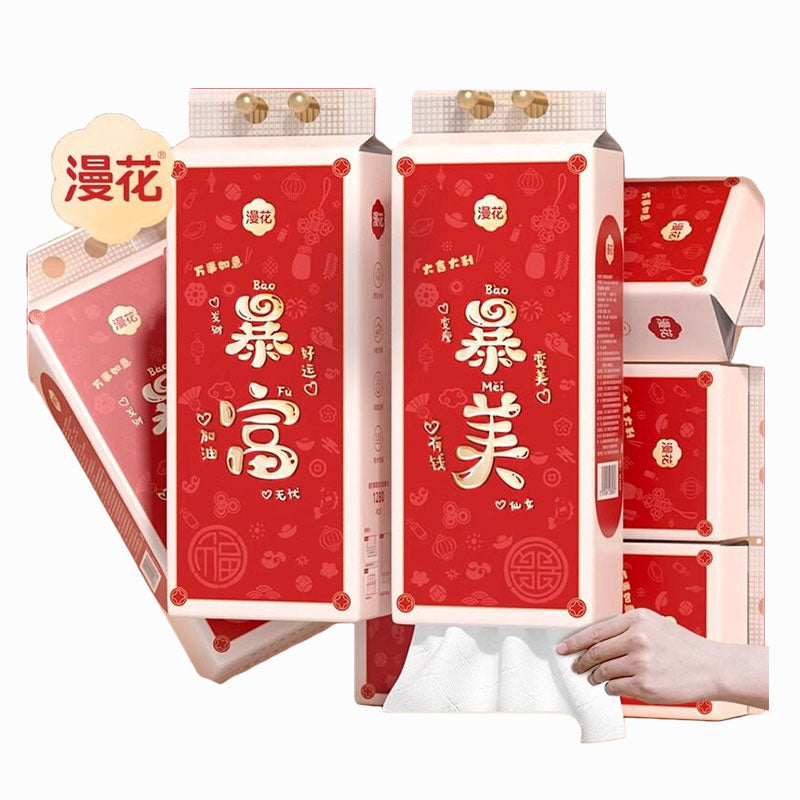 【6 Packs/Box】ManHua 2026 Chinese New Year Hanging Tissue