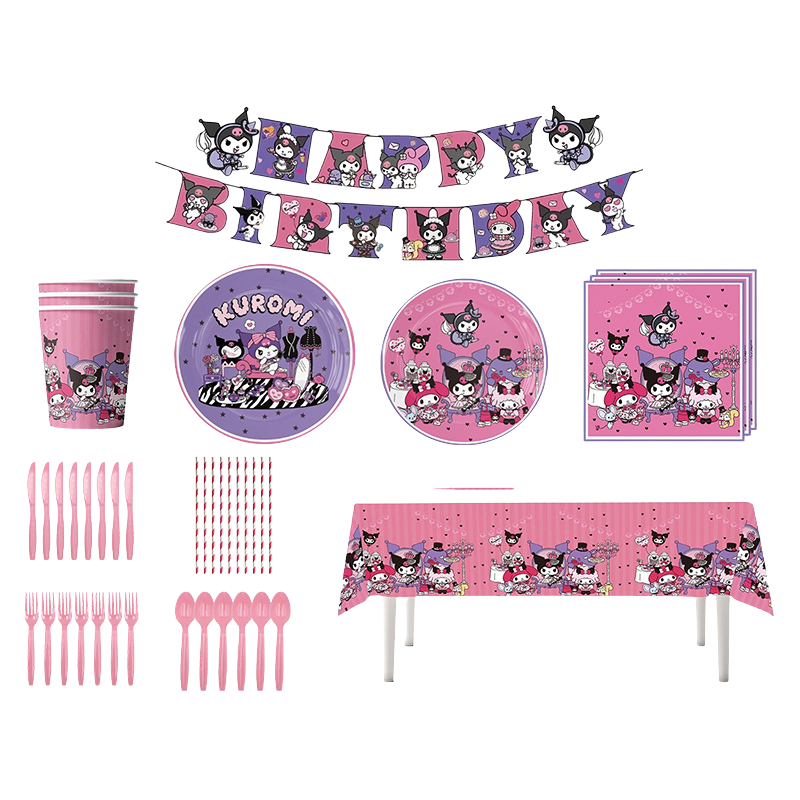Kuromi Party Supplies Set