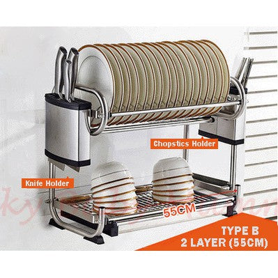 SUS 304 Stainless Steel Dish Rack Kitchen Rack