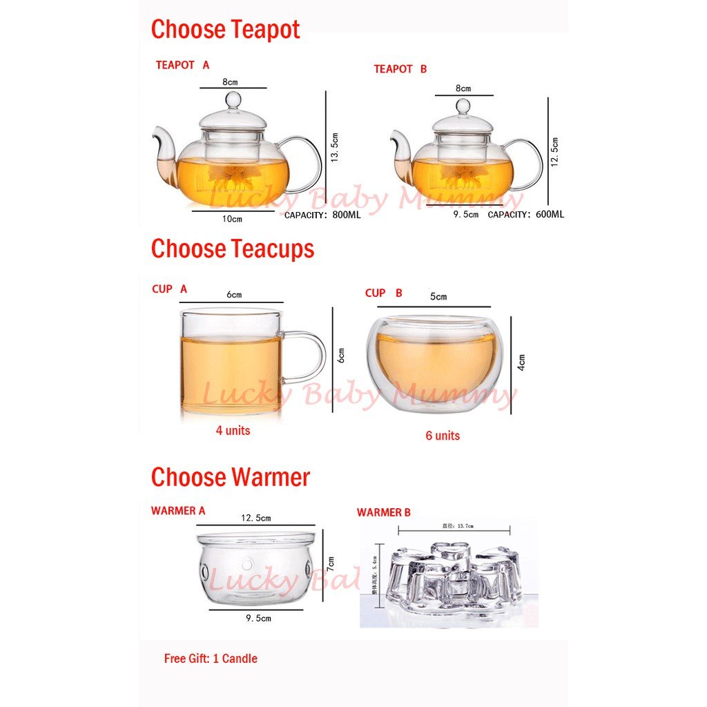 Glass Tea Pot Set