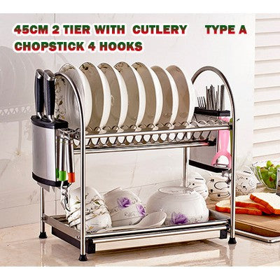 SUS 304 Stainless Steel Dish Rack Kitchen Rack