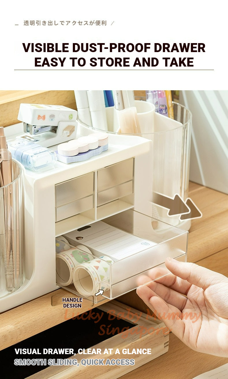 Dual 360° Rotating Pen Holder Organizer