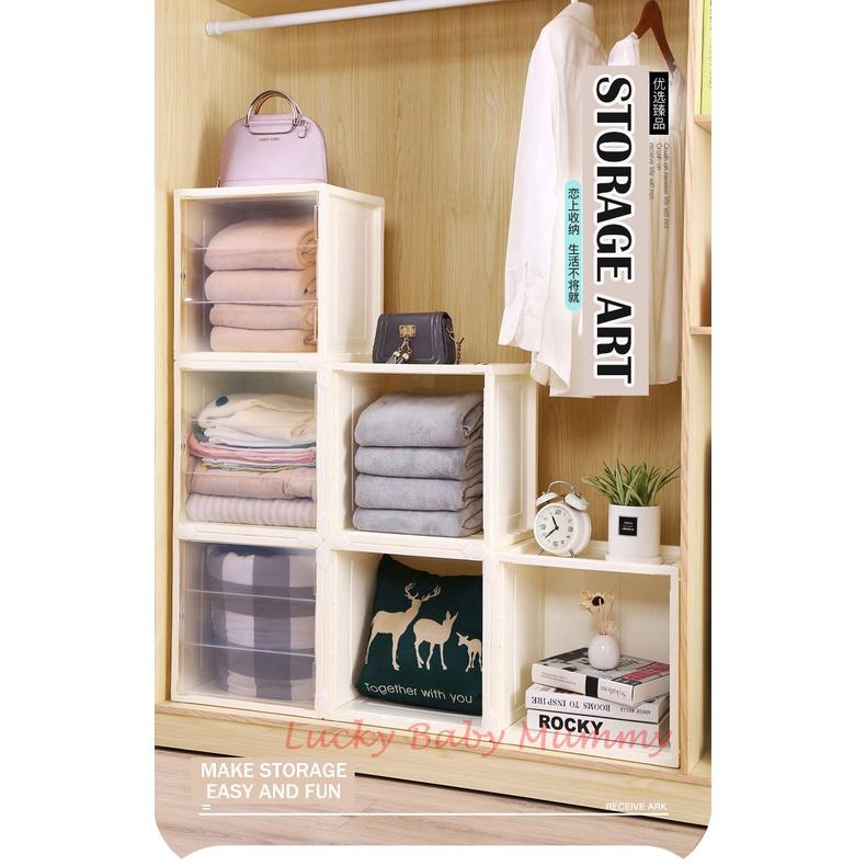 Beige Color Stackable Storage Box