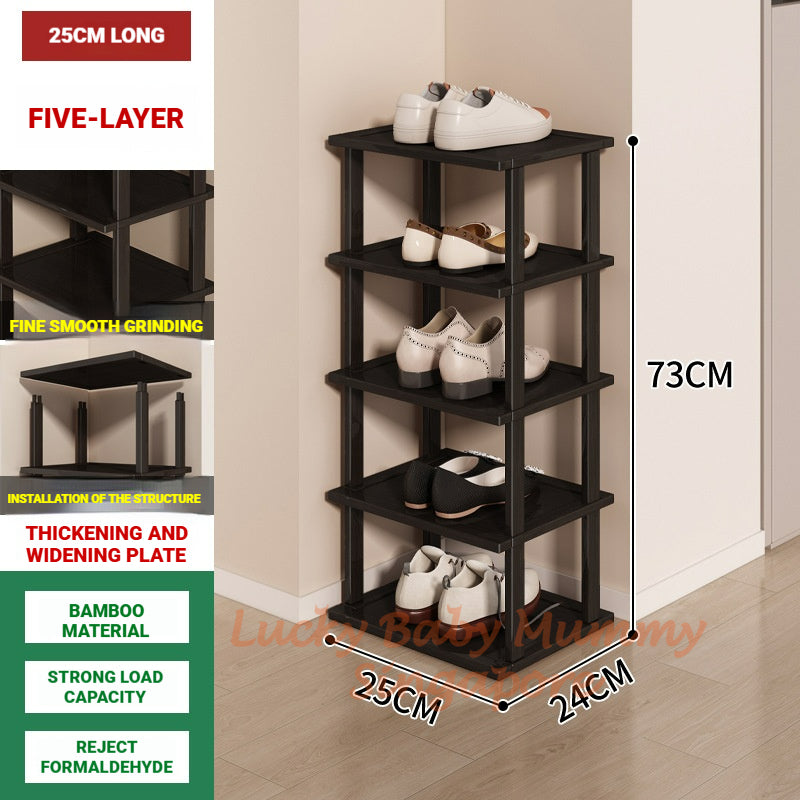 Stackable Bamboo Doorway Shoe Rack