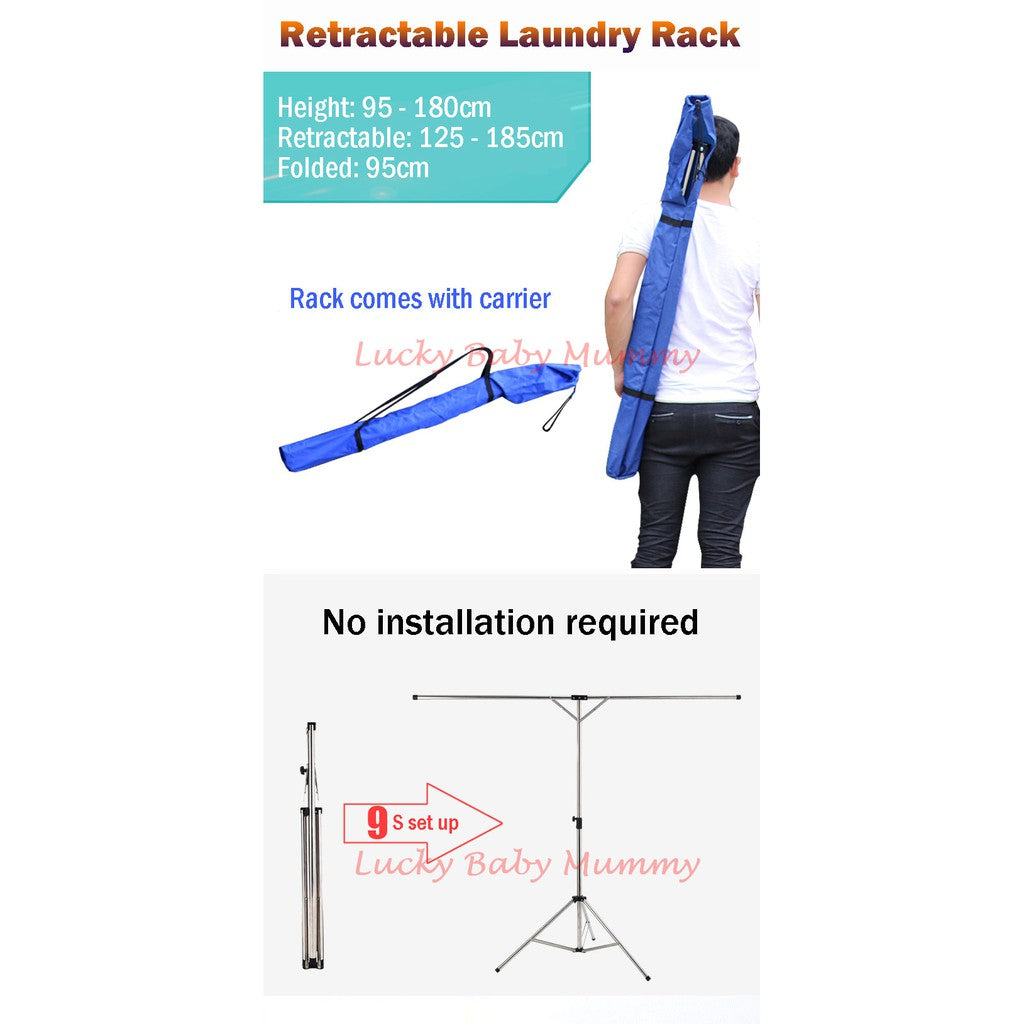 Retractable Stainless Steel Clothes Rack