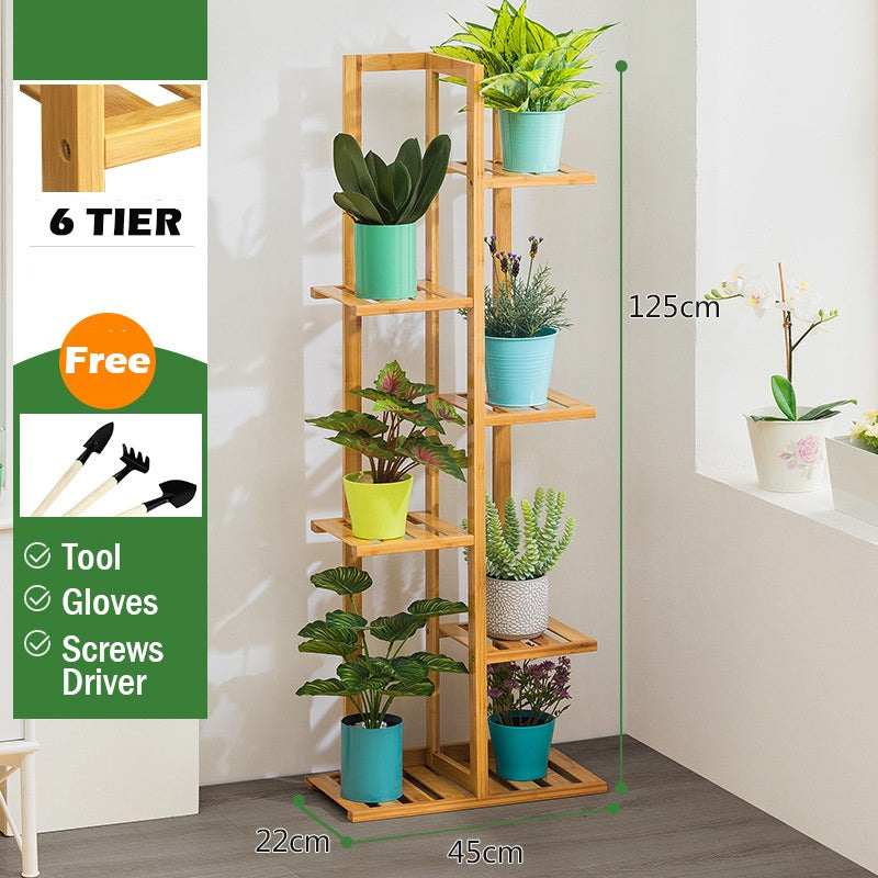 【Type B】Multi Layer Tier Bamboo Plant Rack