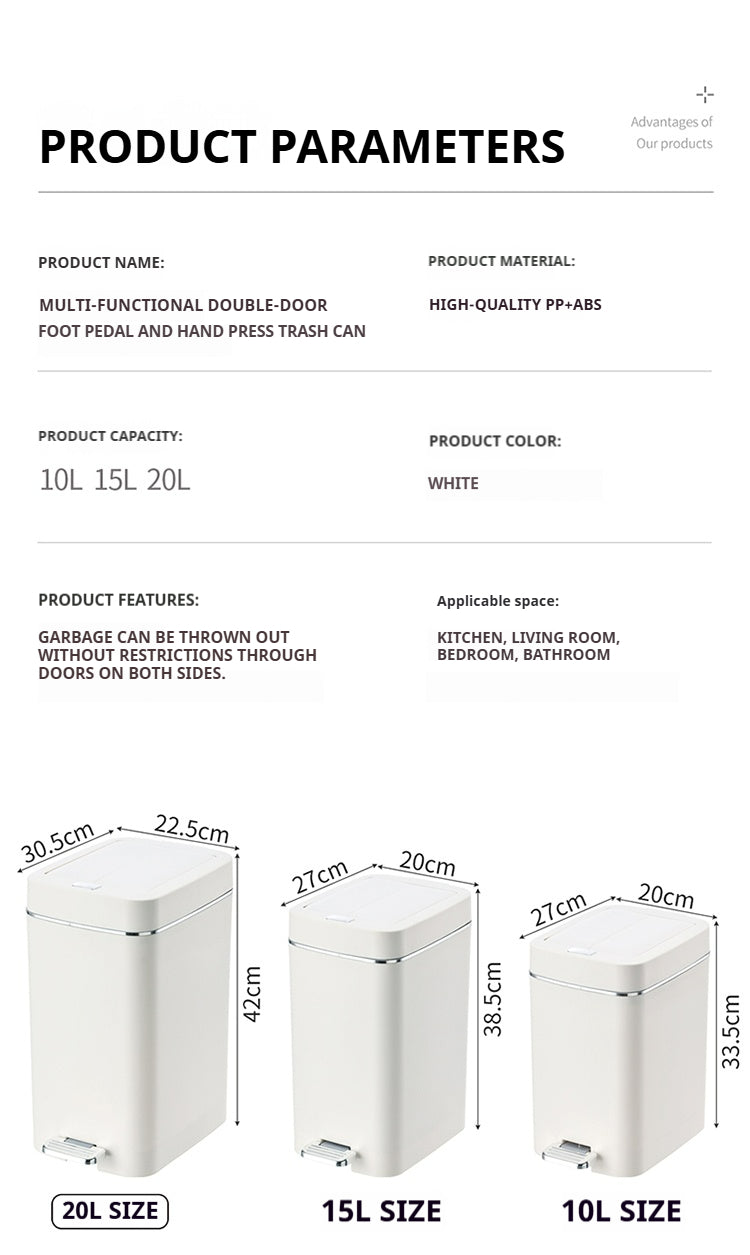 Double Door Trash Bin