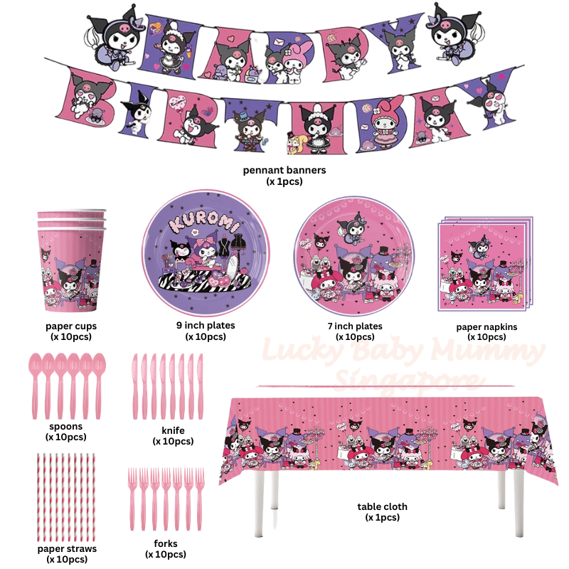 Kuromi Party Supplies Set