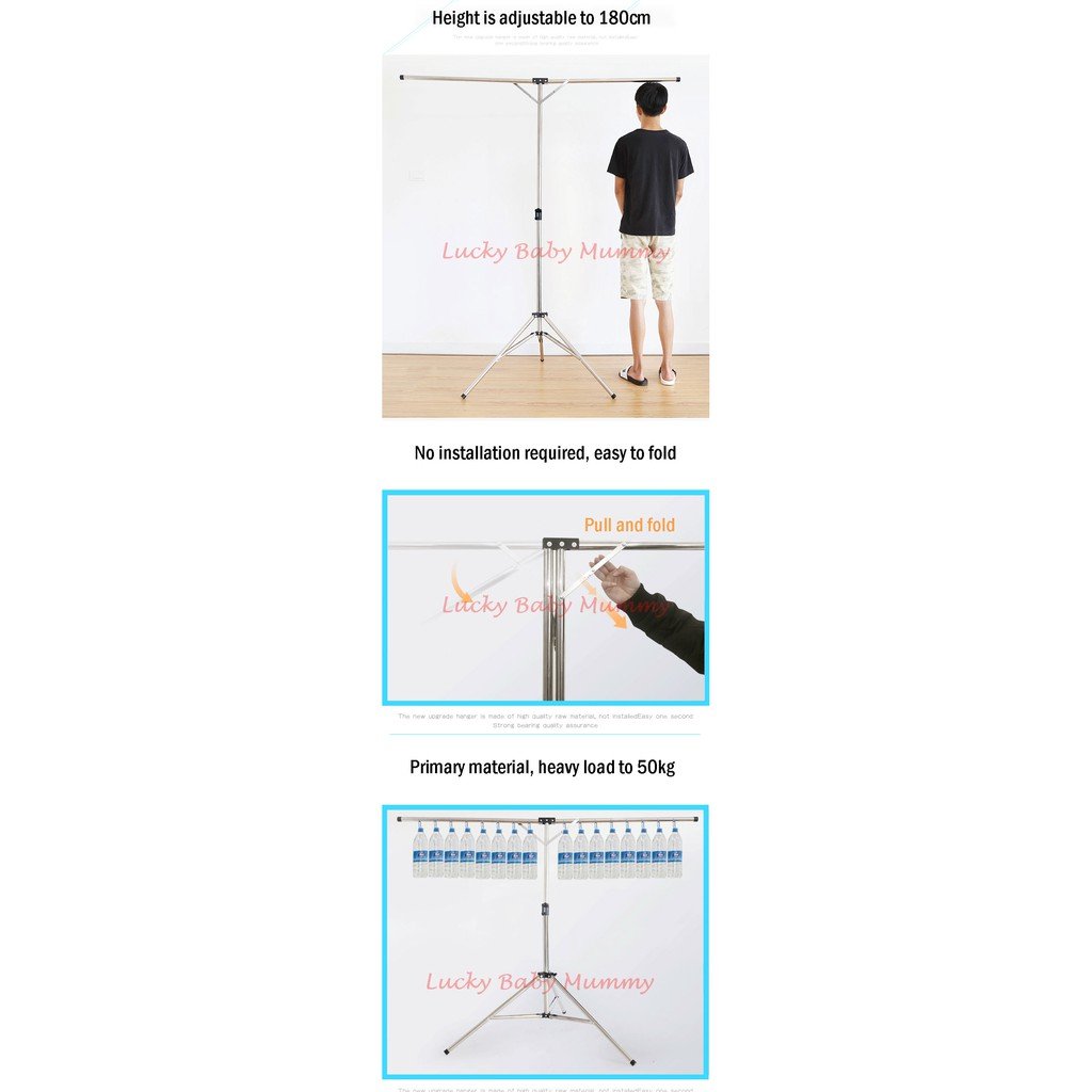 Retractable Stainless Steel Clothes Rack