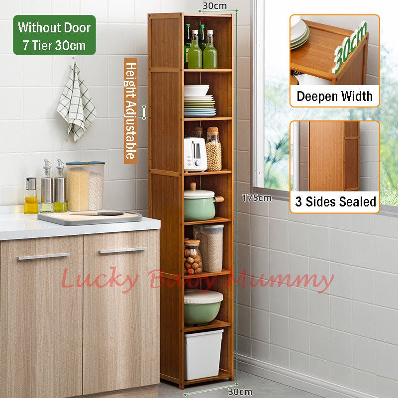 Bamboo Slim Kitchen Rack