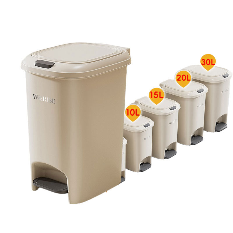 Cream Step Pedal Dustbin / Trash Bin