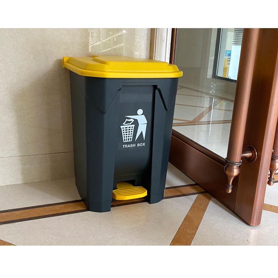 Plastic Rectangle Pedal Waste Trash Dustbin Recycle Bin