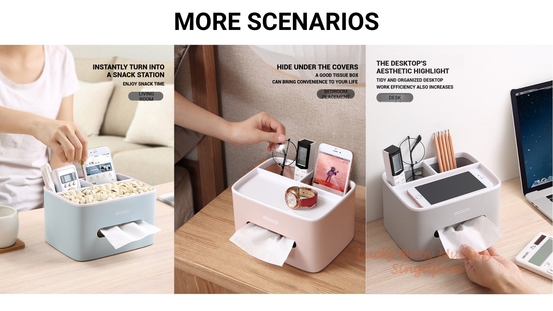 Ecoco Square Tissue Box