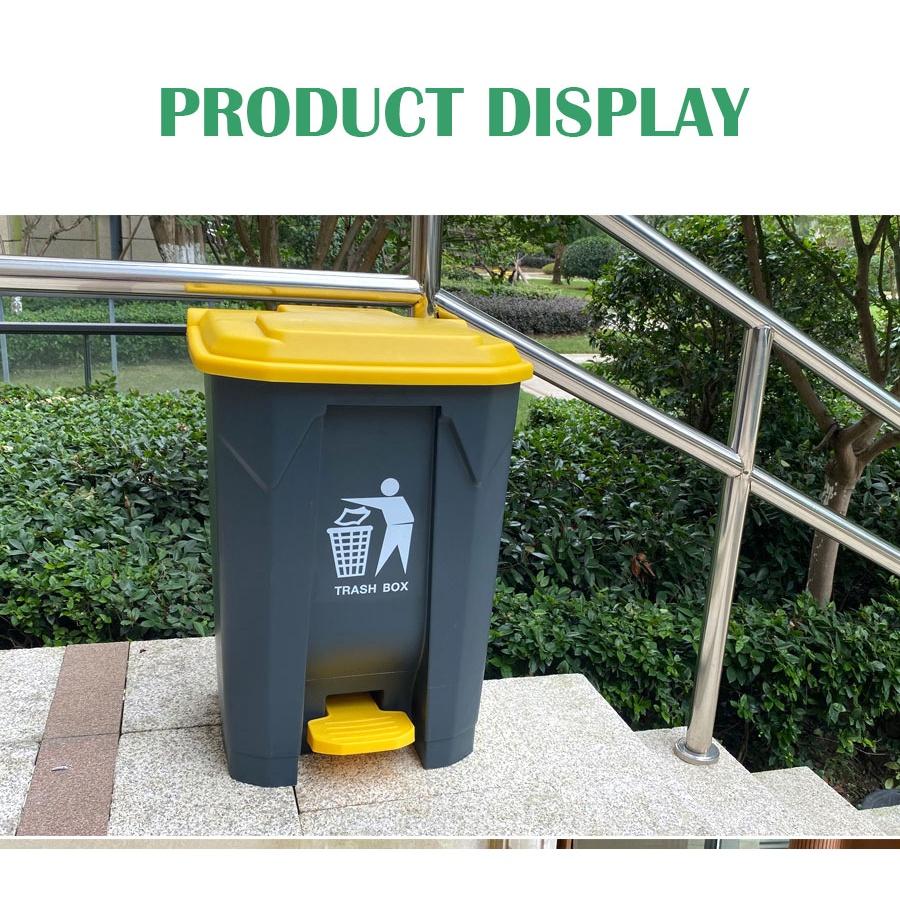 Plastic Rectangle Pedal Waste Trash Dustbin Recycle Bin