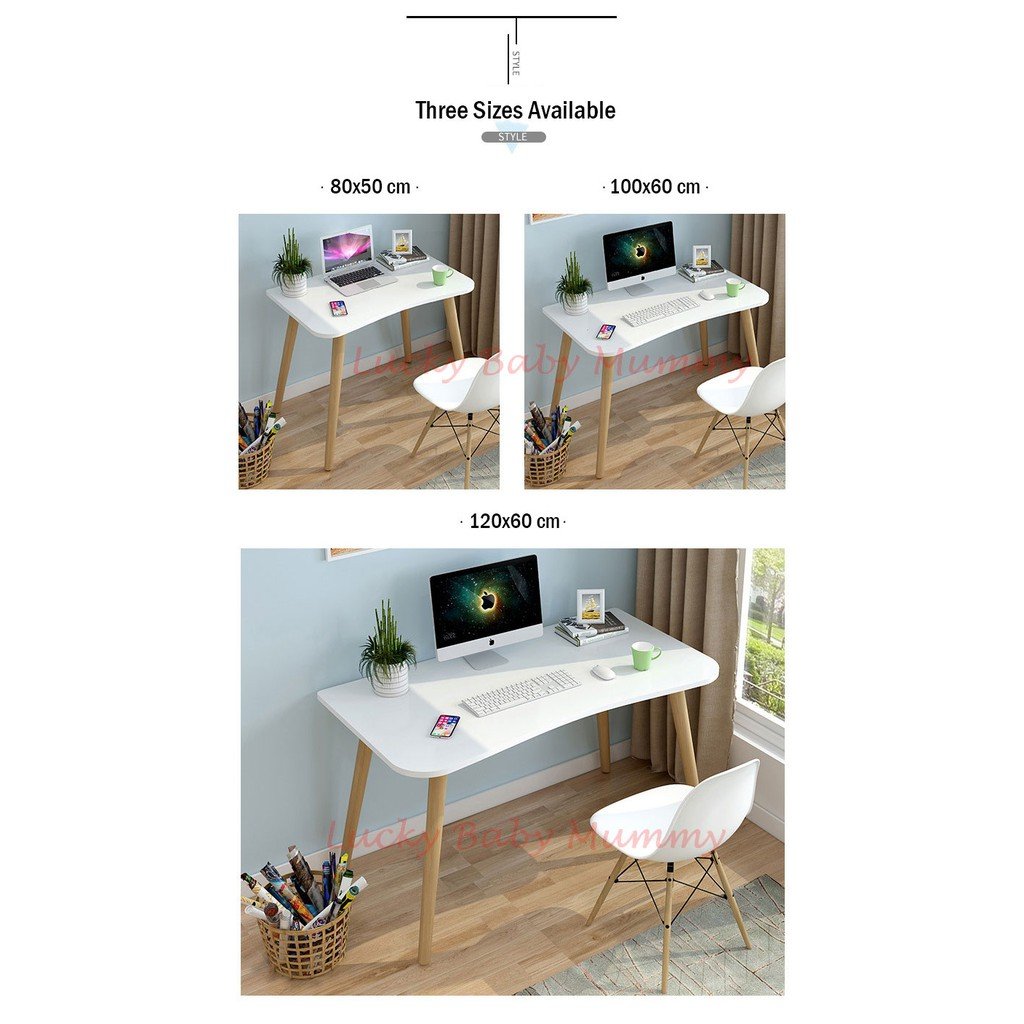 Leg Style Pc Solid Wood Leg Computer Laptop Table