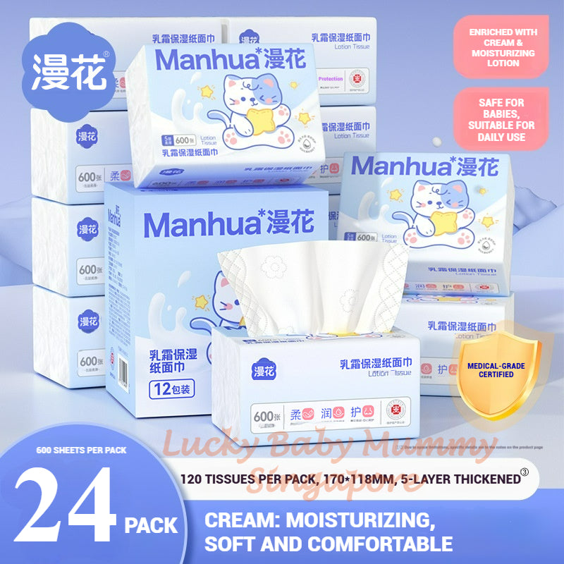 【12 packs/Box】Manhua Lotion Drawing Tissue