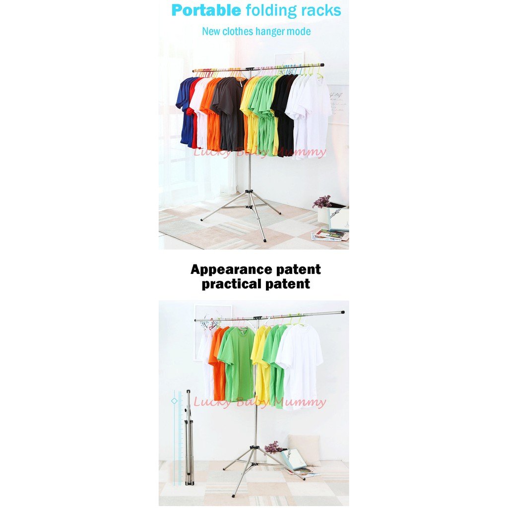 Retractable Stainless Steel Clothes Rack