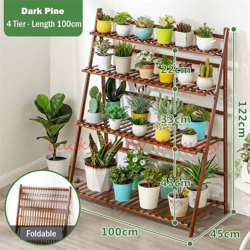 【Type B】Multi Layer Tier Bamboo Plant Rack