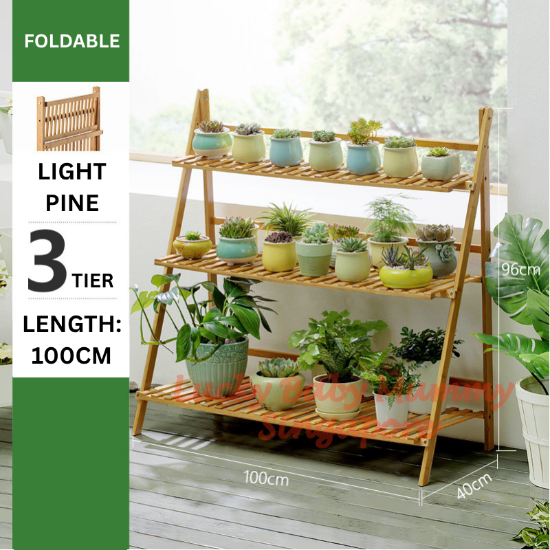 【Type B】Multi Layer Tier Bamboo Plant Rack