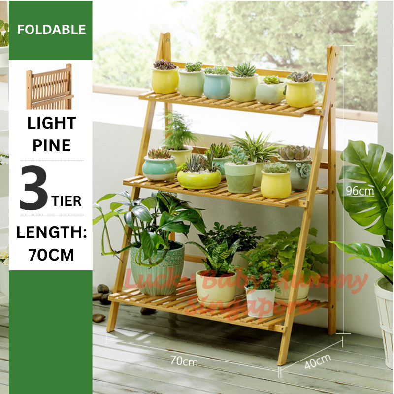 【Type B】Multi Layer Tier Bamboo Plant Rack